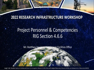 Project Personnel and Competencies, and Research Infrastructure Guide (RIG) Section 4.6.6