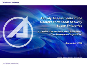 Facility Assessments in the Context of National Security Space Enterprise