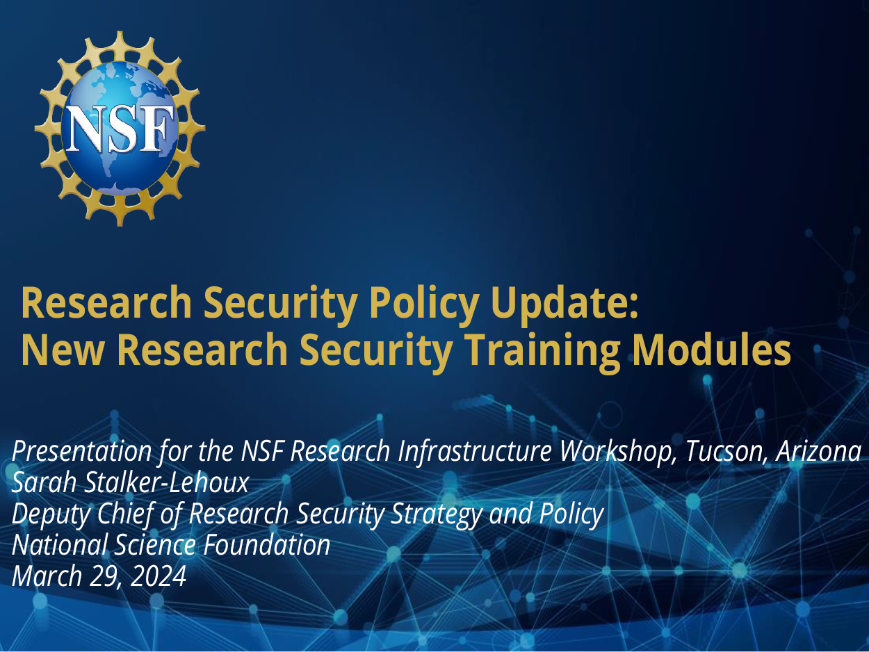 nsf research security plan